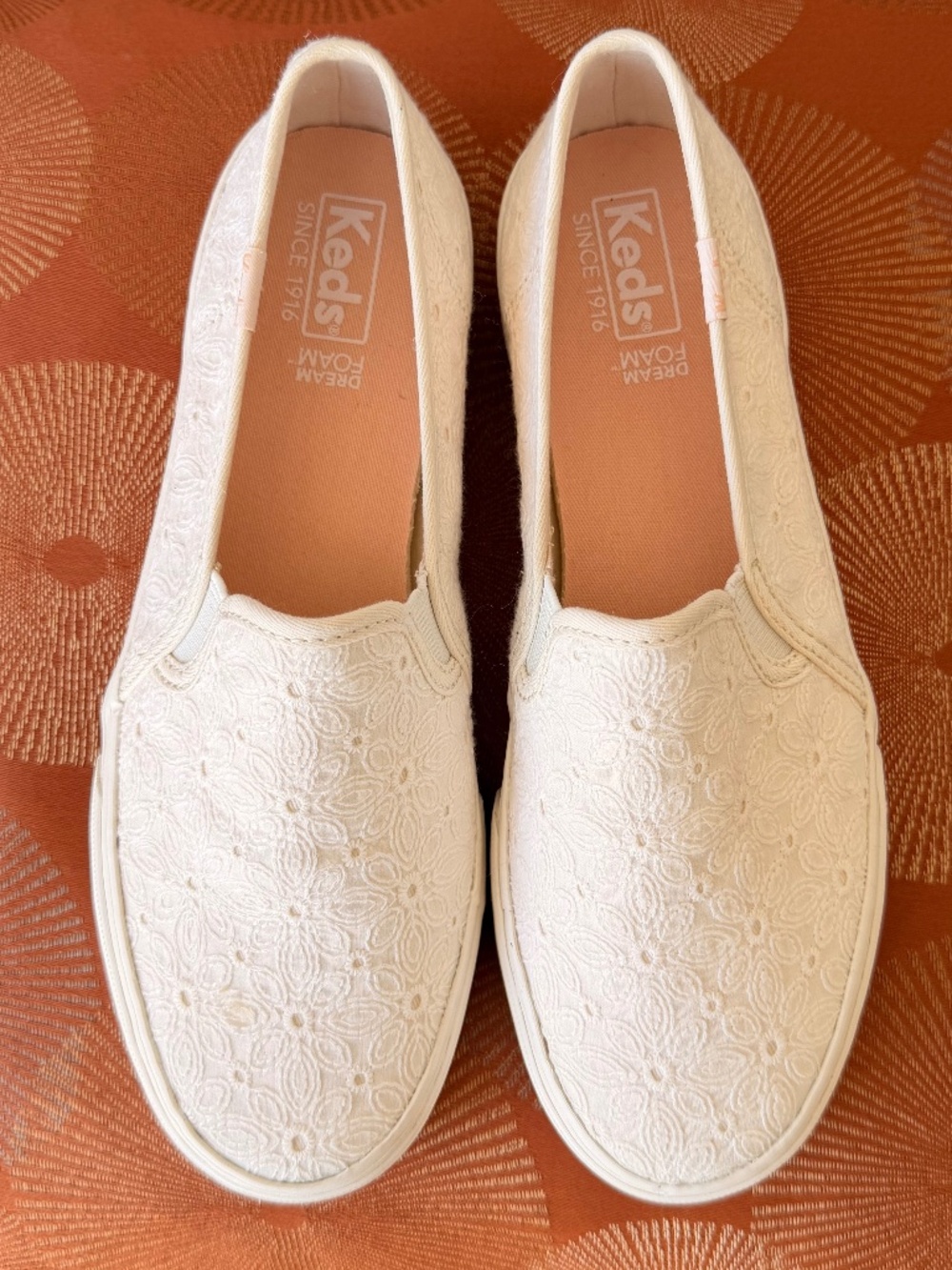 Keds Double Decker Embroidered Floral Slip On
